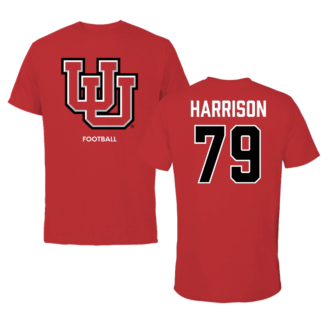 University of Utah Football Red Performance Tee - #79 Alex Harrison
