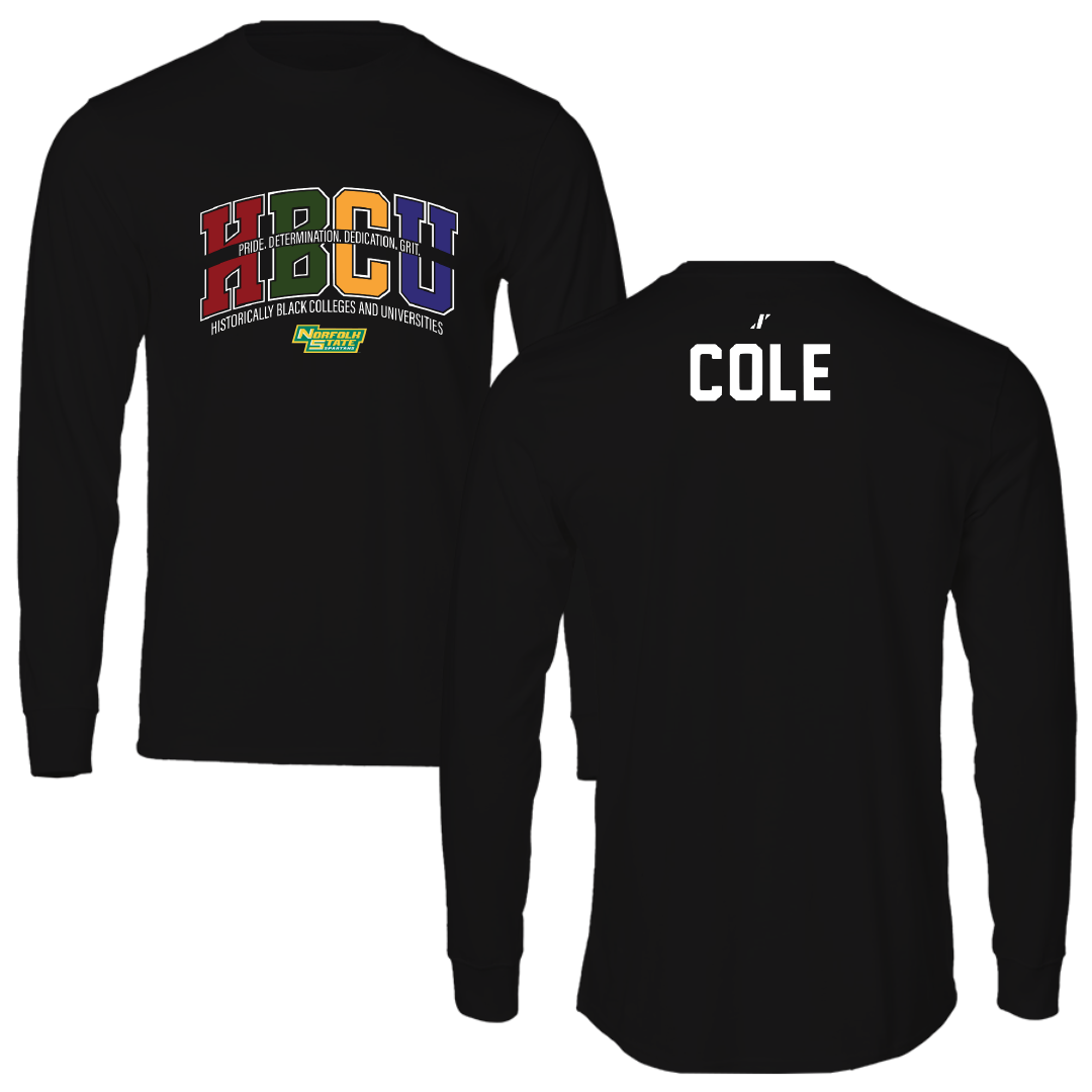 Norfolk State University TF and XC Black HBCU Performance Long Sleeve - Kai Cole