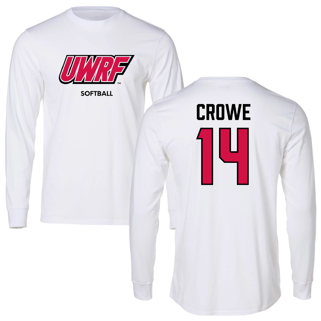 University of Wisconsin-River Falls Softball White Long Sleeve - #14 Emily Crowe
