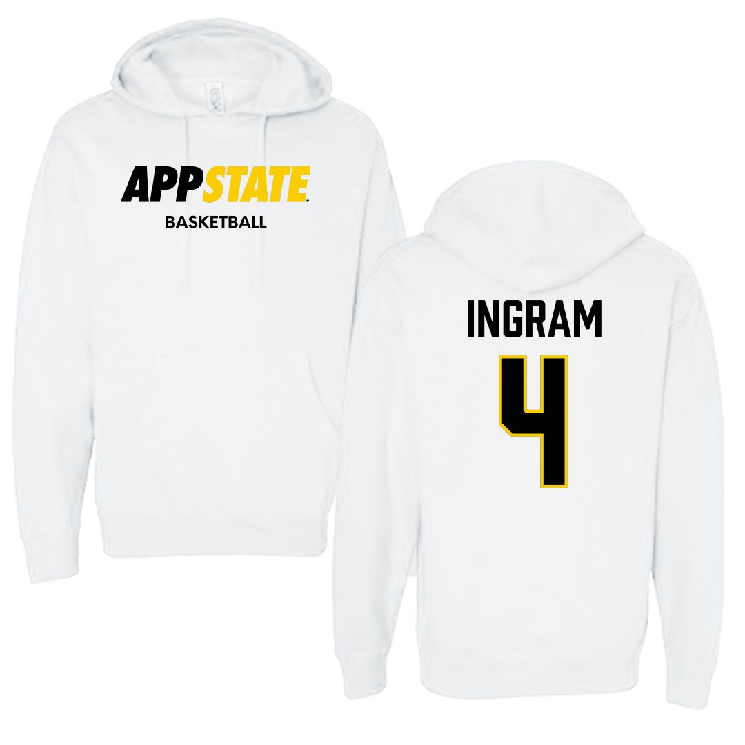 Appalachian State University Basketball (W) White Hoodie - #4 J'Mani Ingram