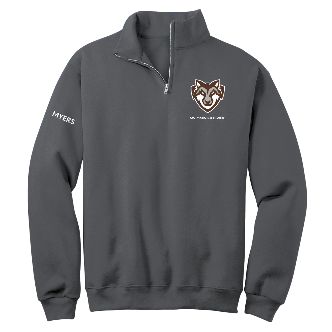 St. Bonaventure University Swimming & Diving Dark Gray Quarter-Zip - Halle Myers