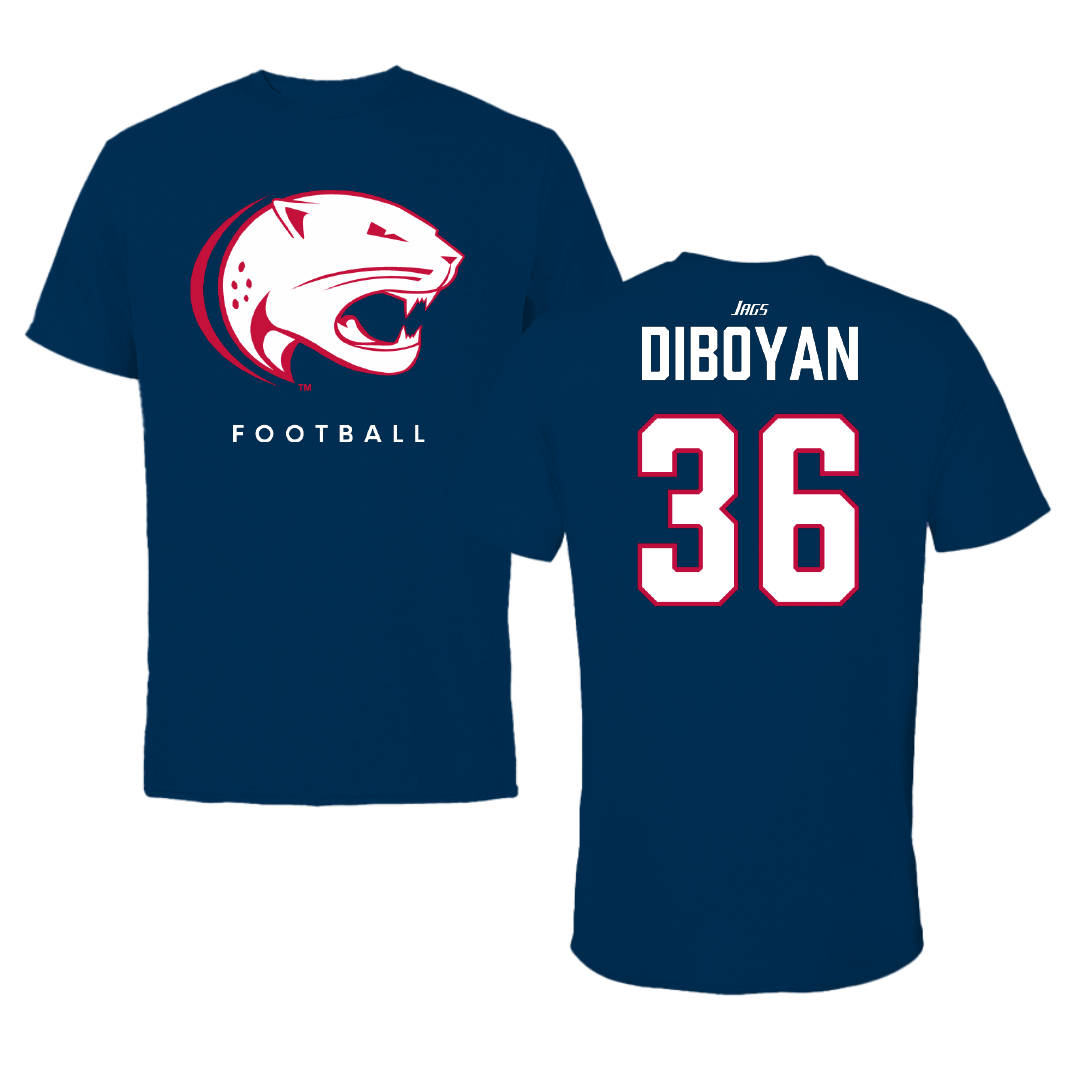 University of South Alabama Football Navy Performance Tee - #36 Hamilton DiBoyan