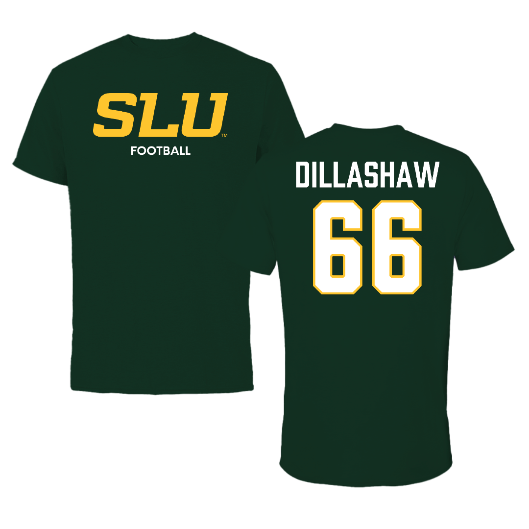 Southeastern Louisiana University Football Forest Green Performance Tee - #66 Carson Dillashaw