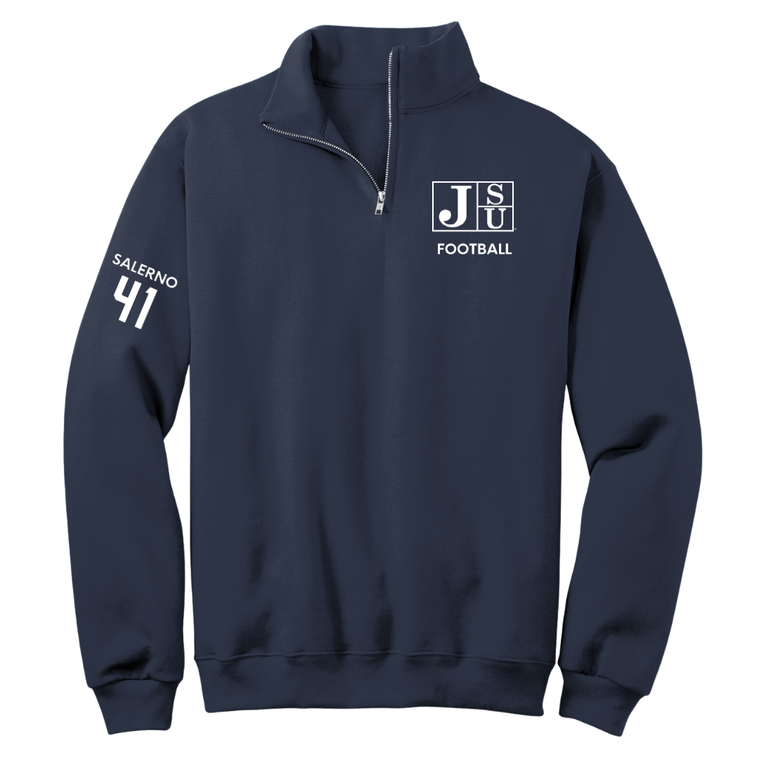 Jackson State University Football Navy Quarter-Zip - #41 Avery Salerno