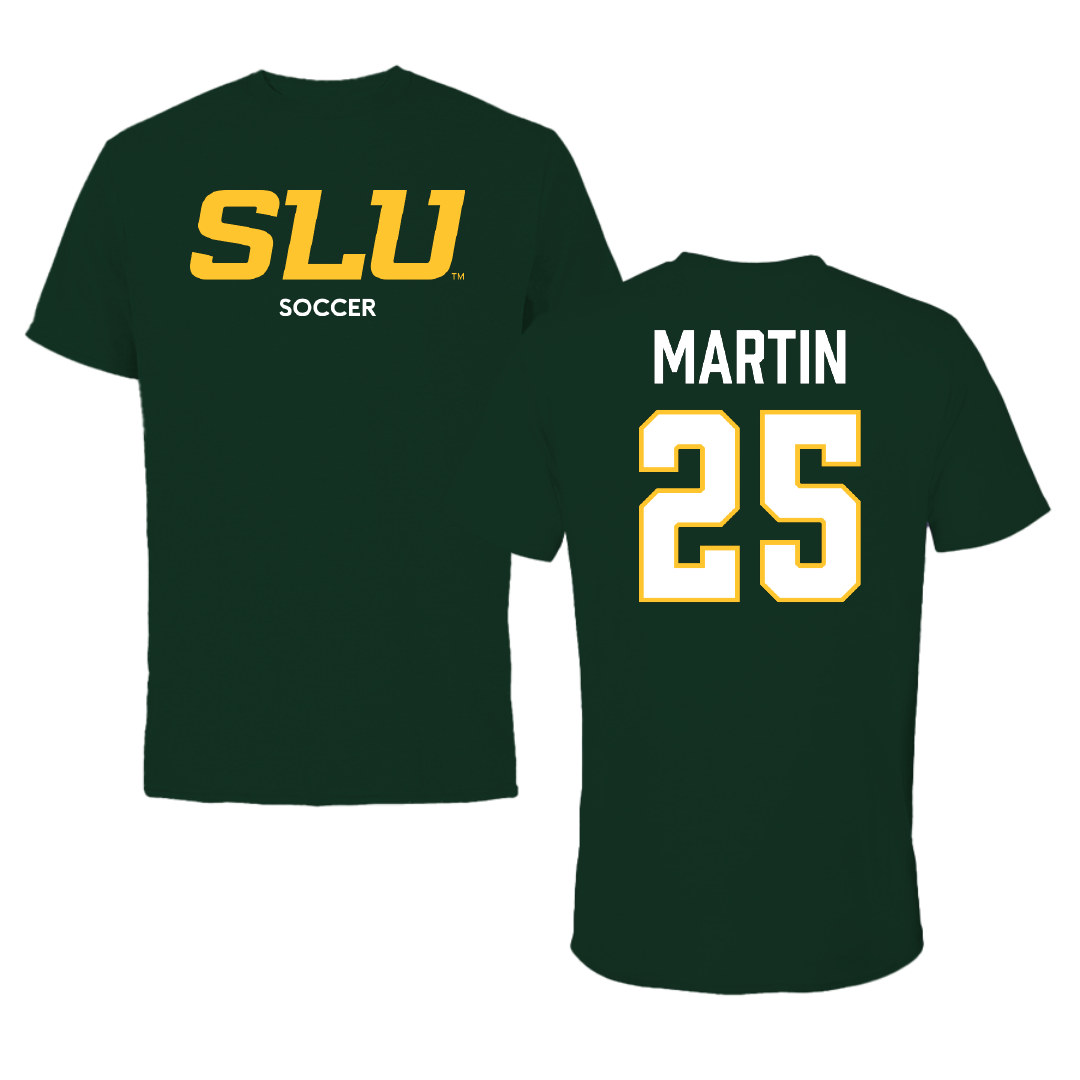 Southeastern Louisiana University Soccer (W) Forest Green Performance Tee - #25 Mia Martin