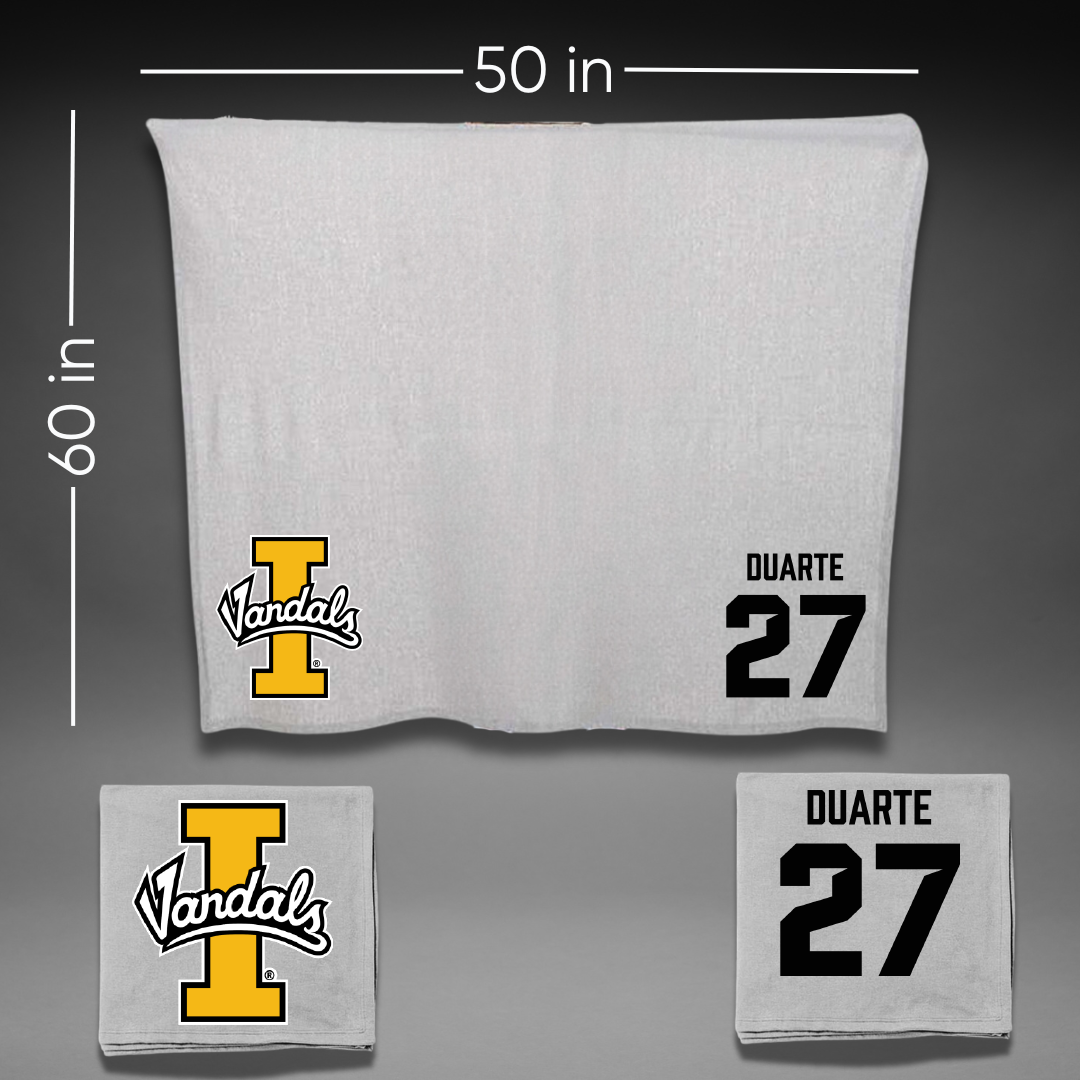 University of Idaho Soccer Gray Vandals Blanket - #27 Leslie Duarte