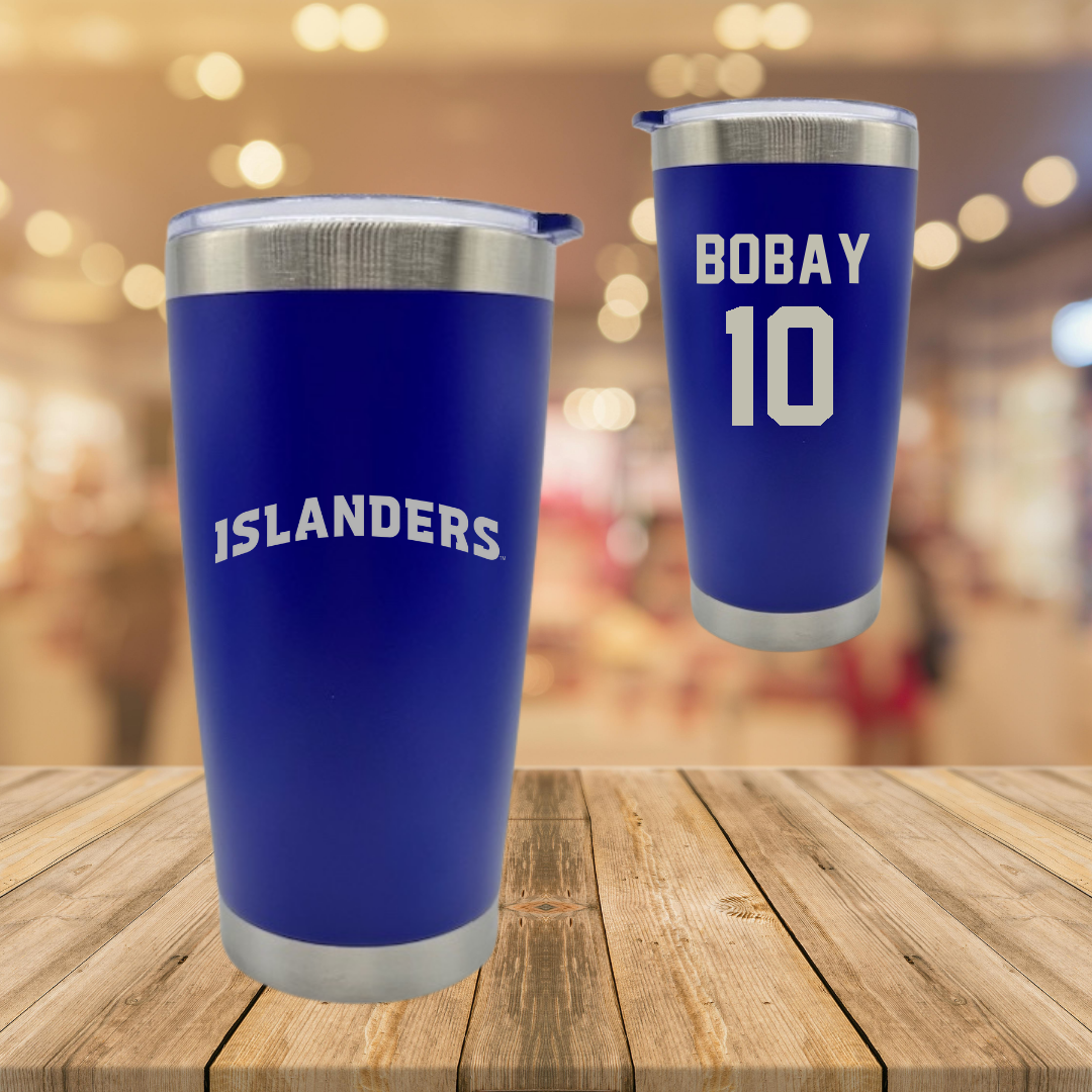 Texas A&M University-Corpus Christi Beach Volleyball Blue Stainless Steel Tumbler - #10 Kristin Bobay