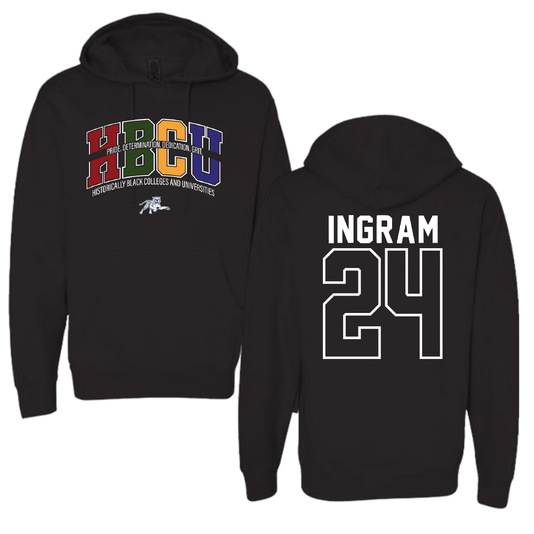 Jackson State University Soccer Black HBCU Hoodie - #24 Willow Ingram
