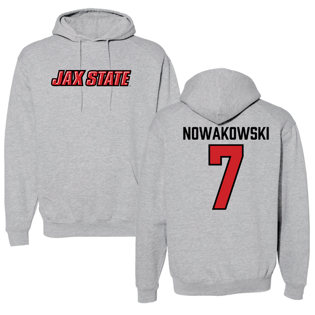 Jacksonville State University Softball Sport Gray Hoodie - #7 Morgan Nowakowski