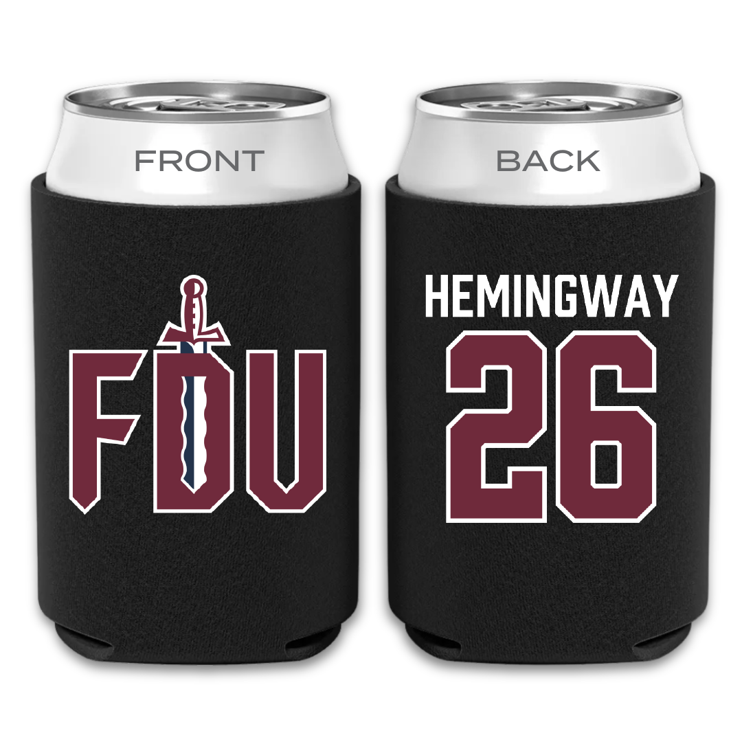 Fairleigh Dickinson University-Metropolitan Campus Softball Black Can Cooler - #26 Jordyn Hemingway