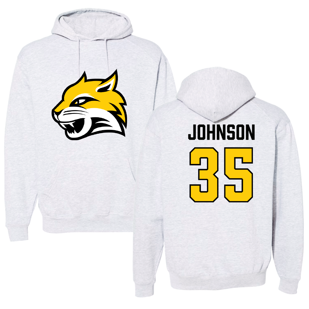 Wayne State College (Nebraska) Football Light Gray Hoodie - #35 Luke Johnson
