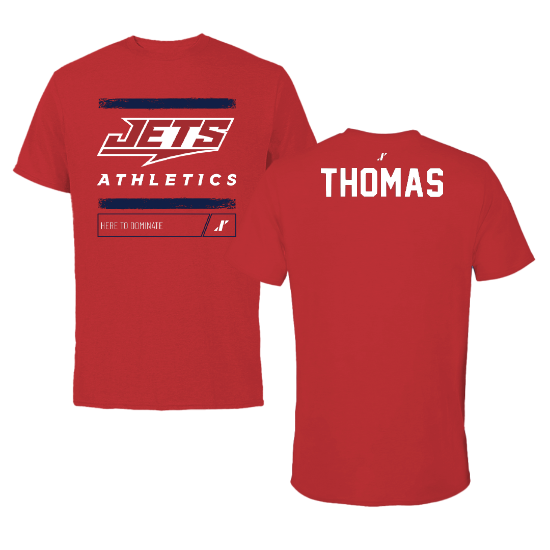 Newman University Cheer Red Dominate Performance Tee - Amaya Thomas