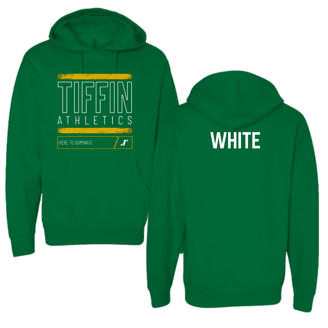 Tiffin University TF and XC Green Dominate Hoodie - Jaylen White