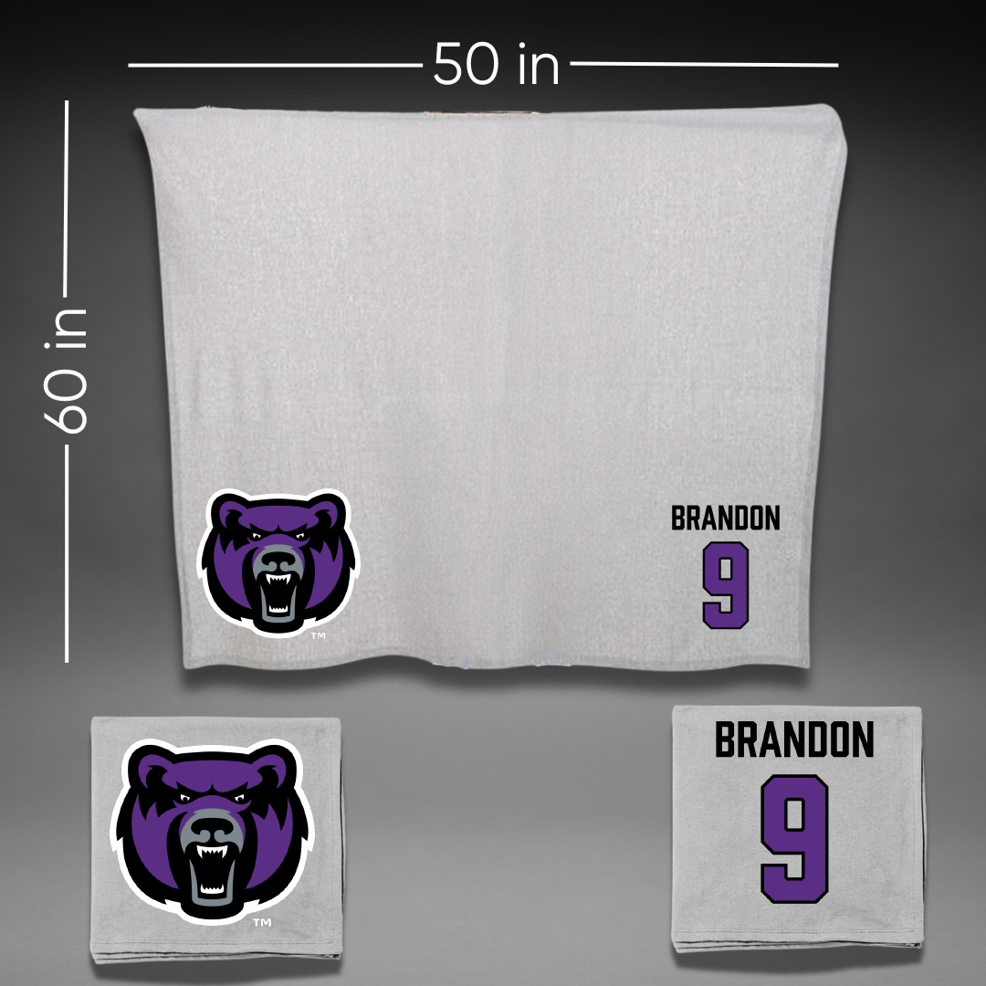 University of Central Arkansas Softball Gray Blanket - #9 Trinity Brandon