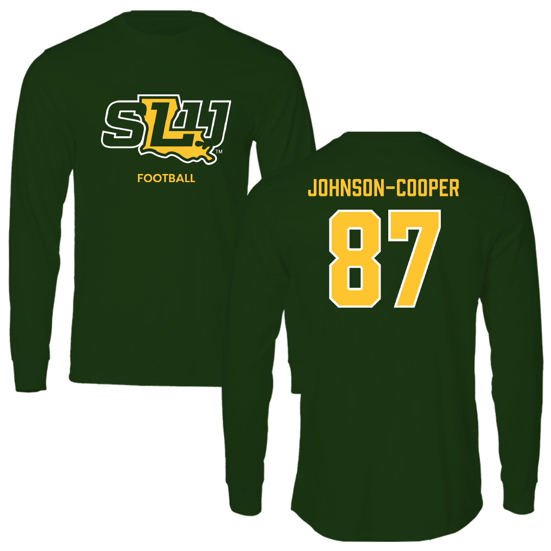 Southeastern Louisiana University Football Forest Green Long Sleeve - #87 Demarea Johnson-Cooper