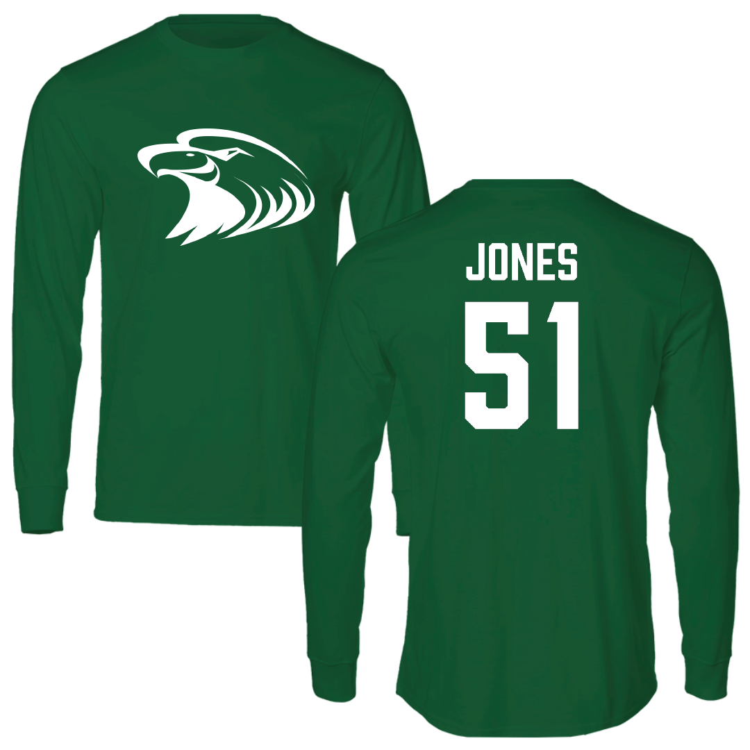 Central Methodist University Football Green Long Sleeve - #51 Amari Jones