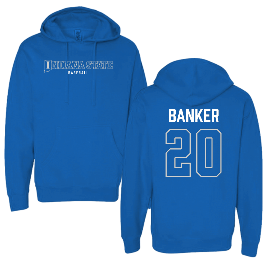 Indiana State University Baseball Blue Block Hoodie - #20 Brady Banker