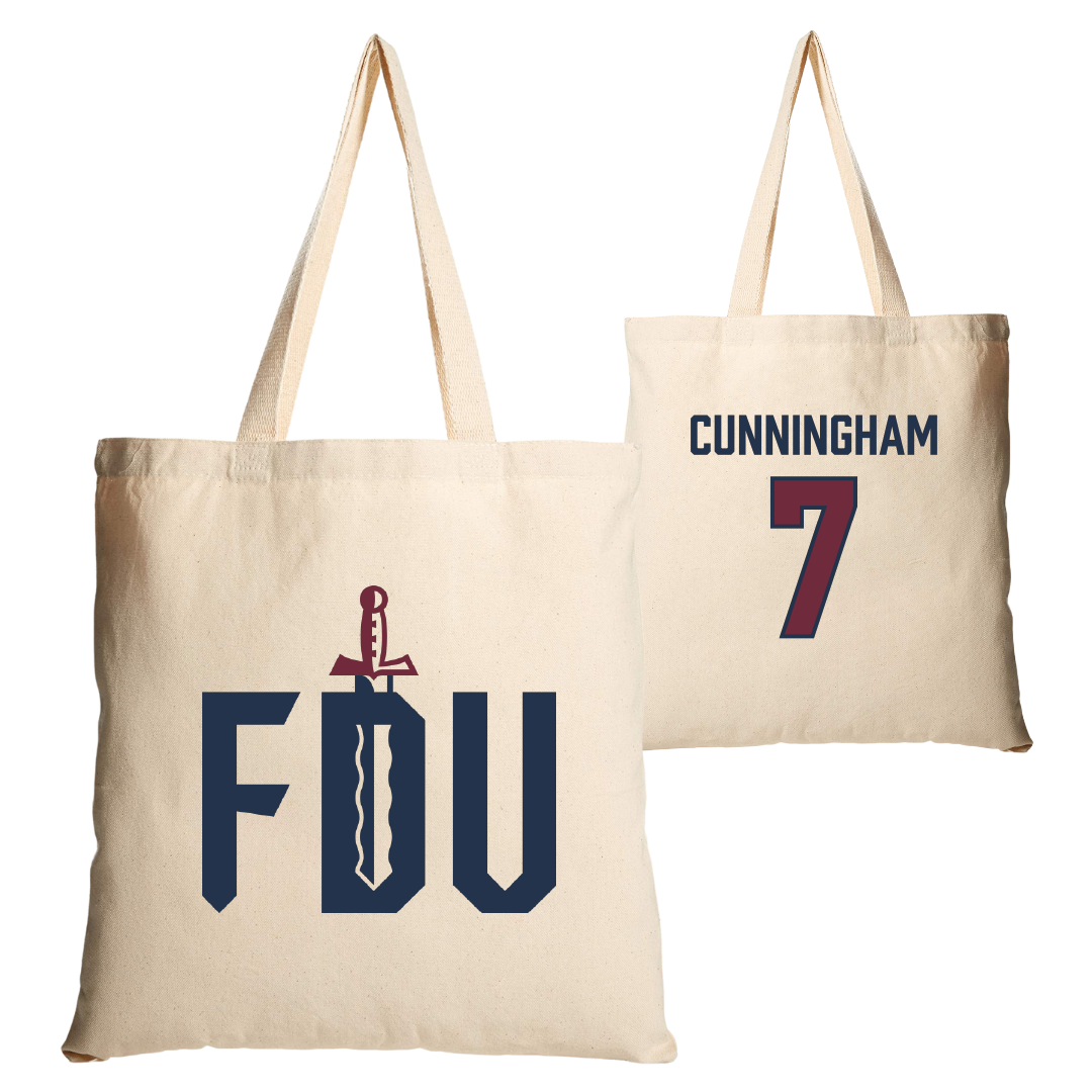 Fairleigh Dickinson University-Metropolitan Campus Softball Tan Canvas Tote Bag - #7 Riley Cunningham