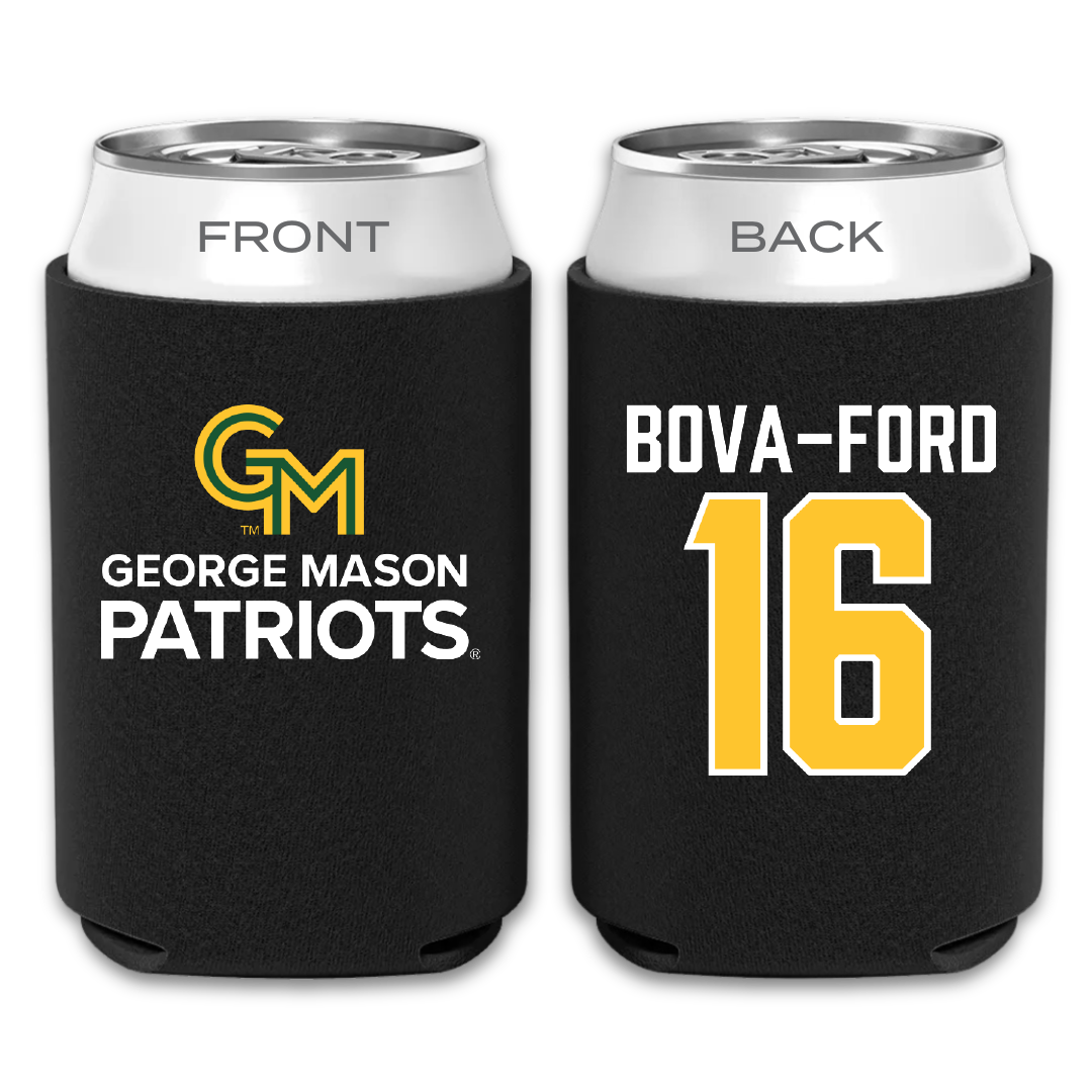 George Mason University Volleyball Black Can Cooler - #16 Damiana Bova-Ford