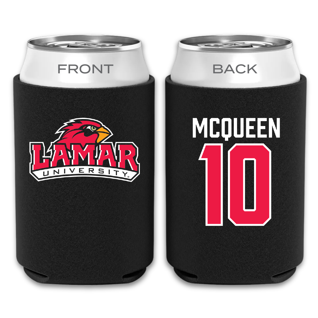 Lamar University Basketball Black Can Cooler - #10 Malay McQueen
