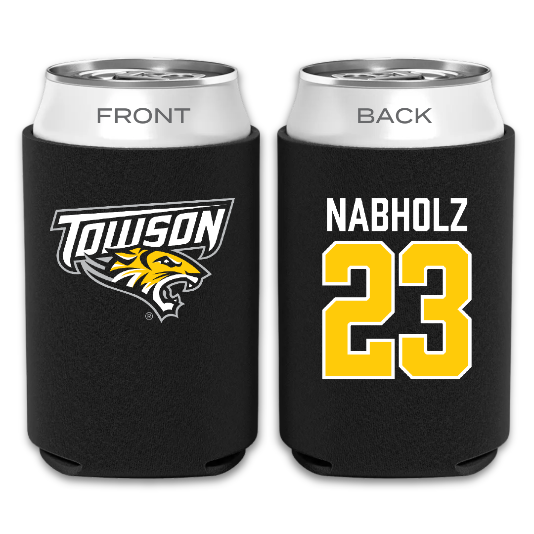 Towson University Baseball Black Can Cooler - #23 Nate Nabholz