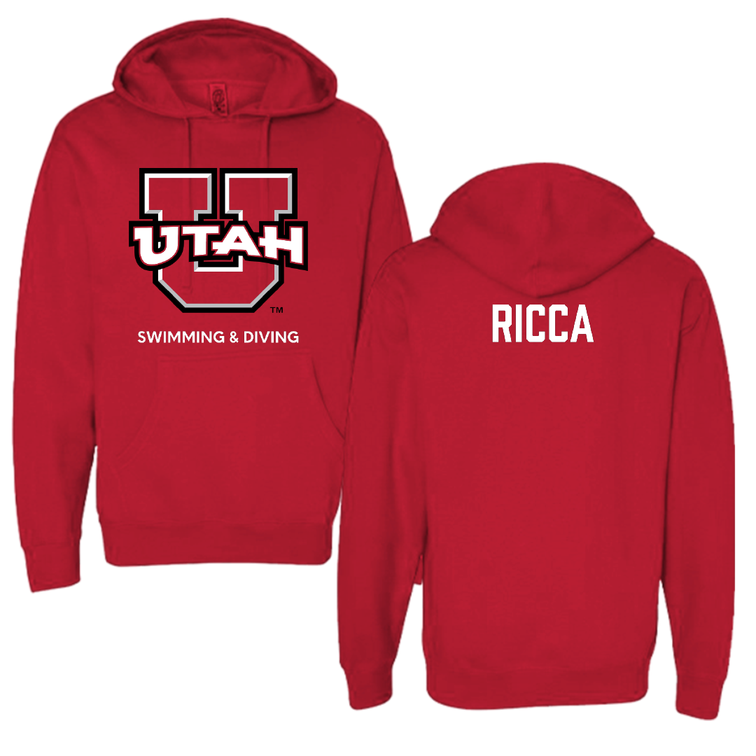 University of Utah Swimming & Diving Red Utes Hoodie - Chance Ricca