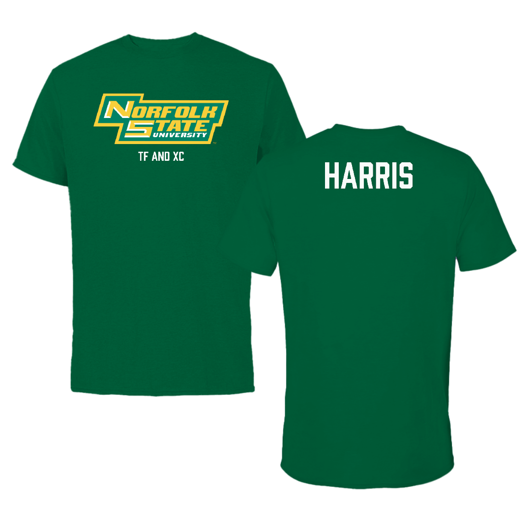 Norfolk State University TF and XC Green Performance Tee - Armani Harris
