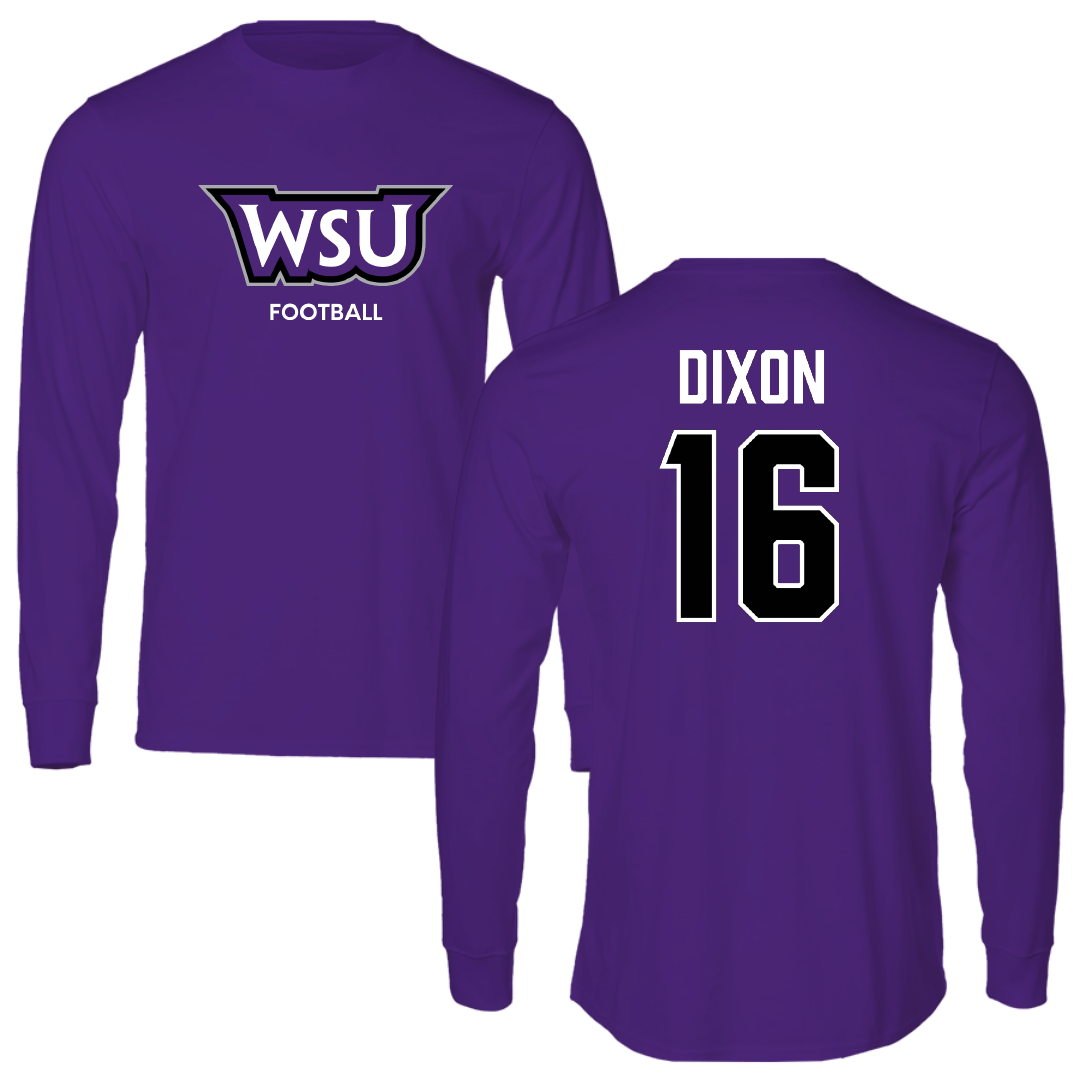 Weber State University Football Purple Long Sleeve - #16 Toddrick Dixon