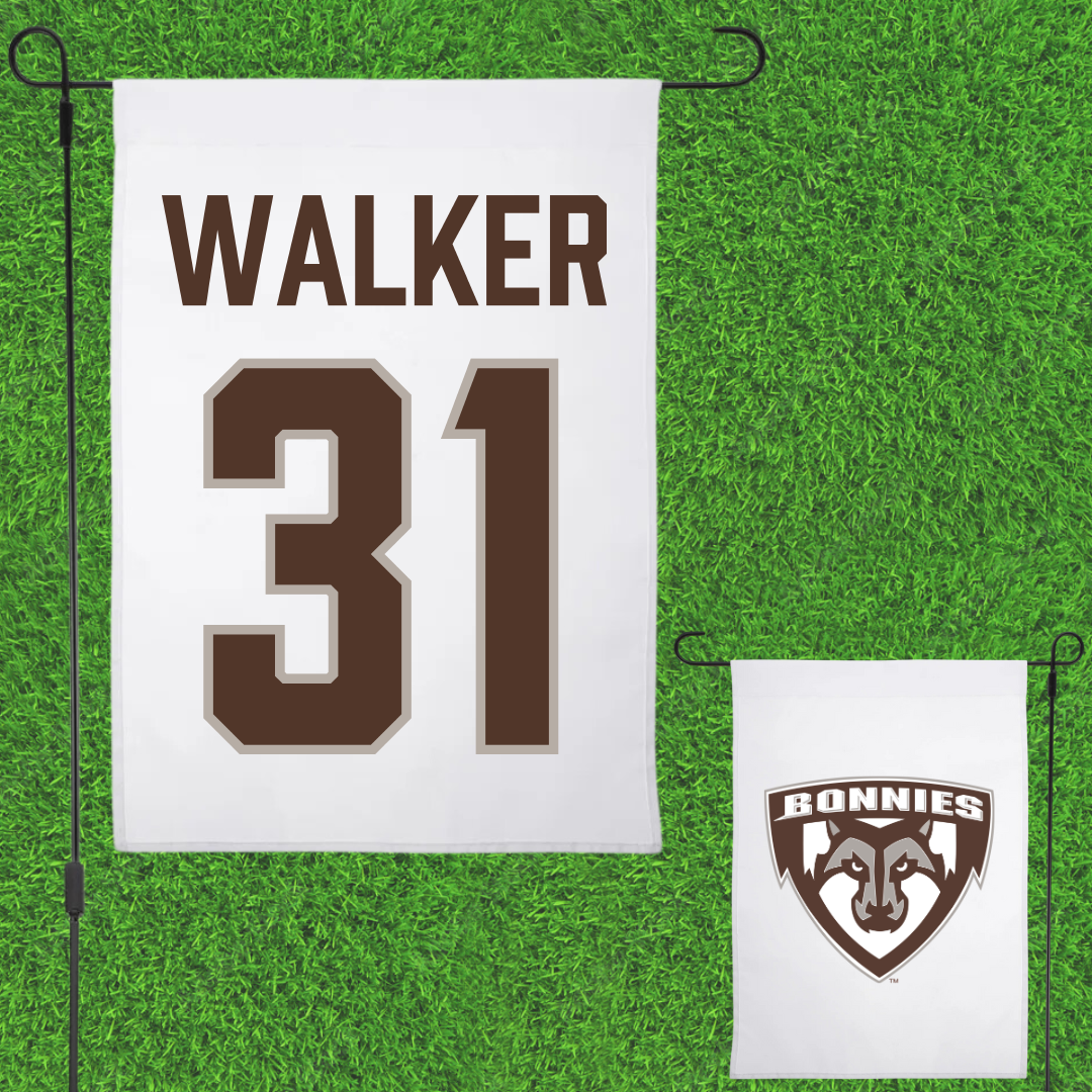 St. Bonaventure University Baseball White Garden Flag - #31 Kade Walker