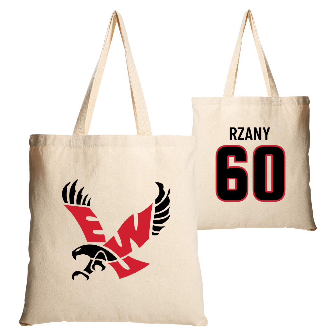 Eastern Washington University Football Tan Canvas Tote Bag - #60 Gabriel Rzany
