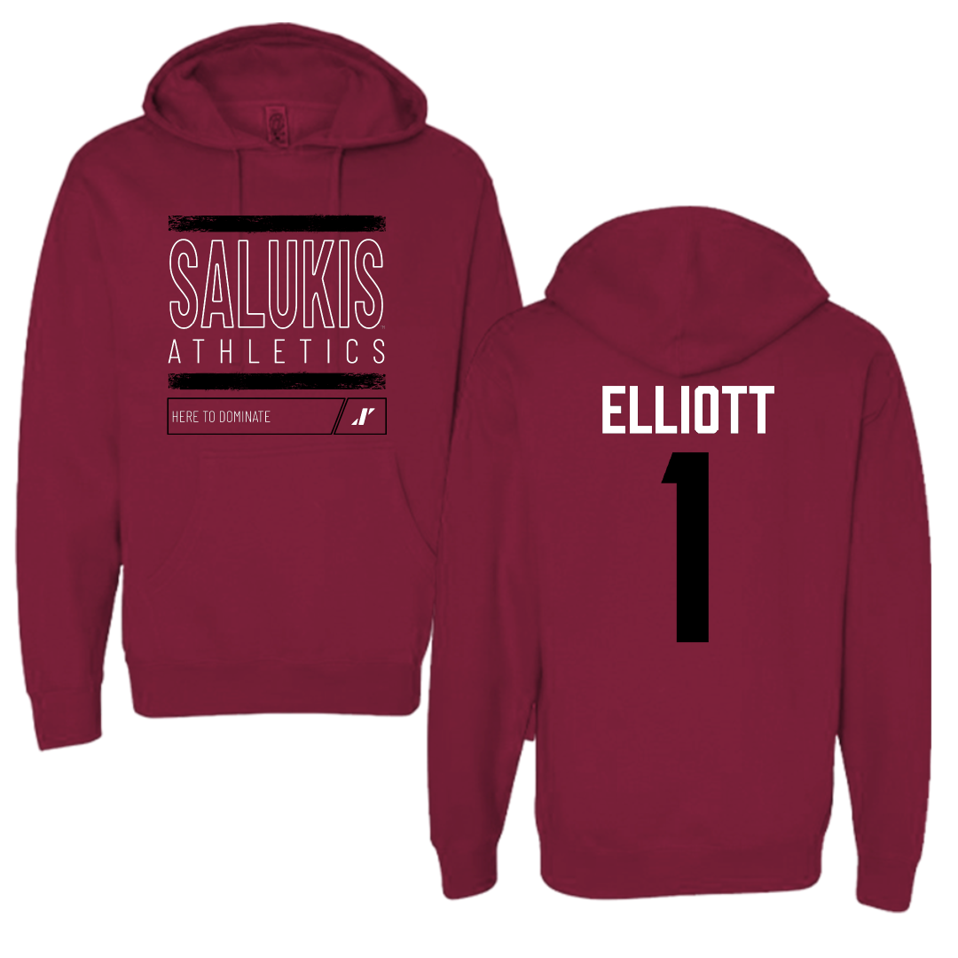 Southern Illinois University at Carbondale Football Maroon Dominate Hoodie - #1 Romeir Elliott