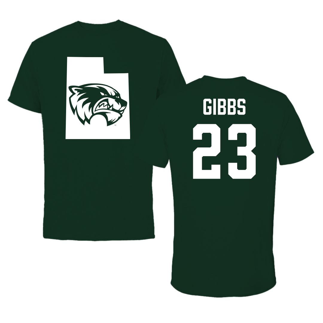 Utah Valley University Softball Forest Green State Tee - #23 Megan Gibbs