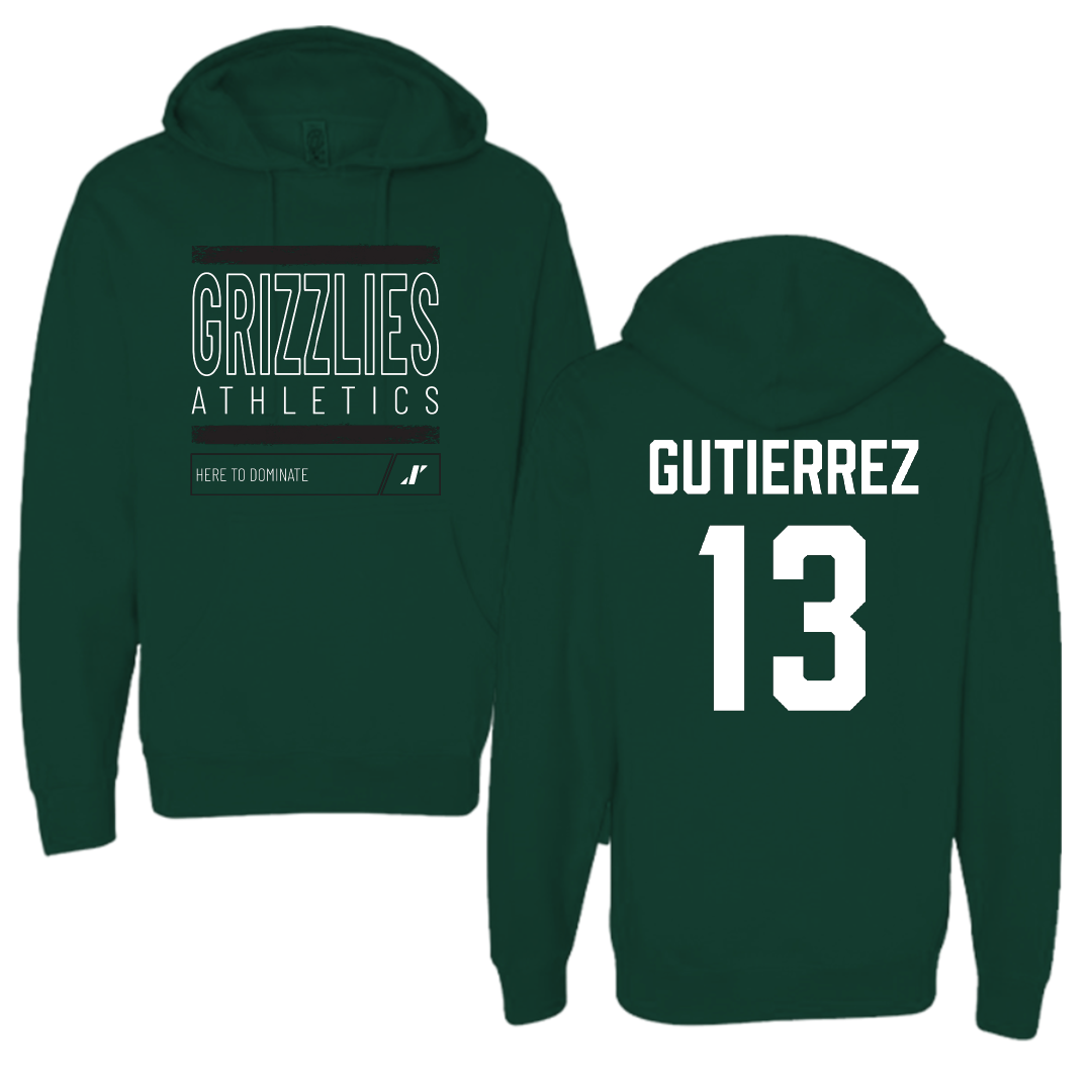 Adams State University Football Forest Green Dominate Hoodie - #13 Xavier Gutierrez