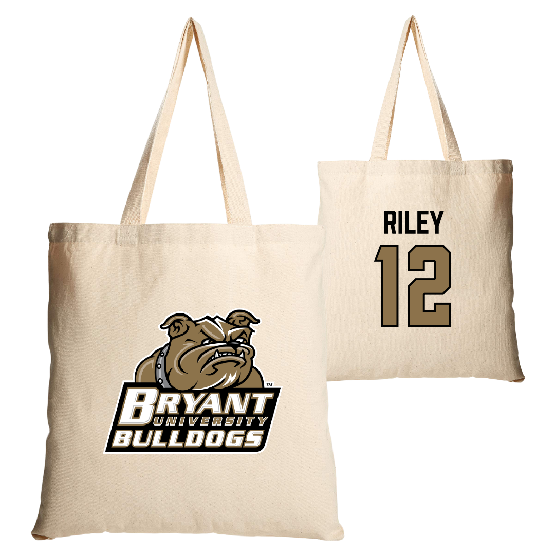 Bryant University Football Tan Canvas Tote Bag - #12 Tristen Riley