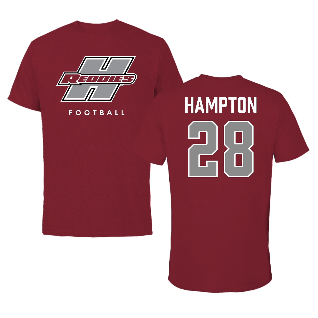 Henderson State University Football Cardinal Tee - #28 Terrance Hampton