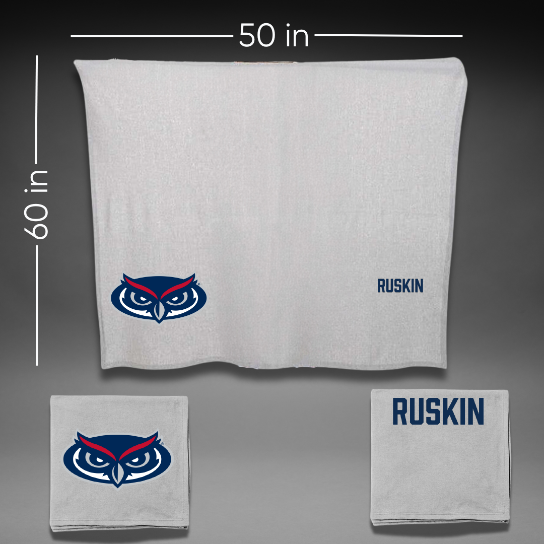 Florida Atlantic University Cheer Gray Blanket - Karly Ruskin