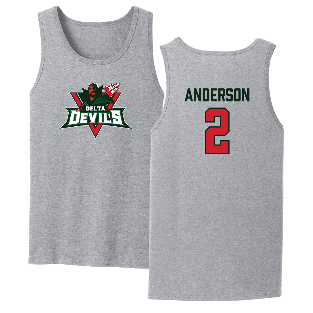 Mississippi Valley State University Football Sport Gray Tank Top - #2 Jordan Anderson