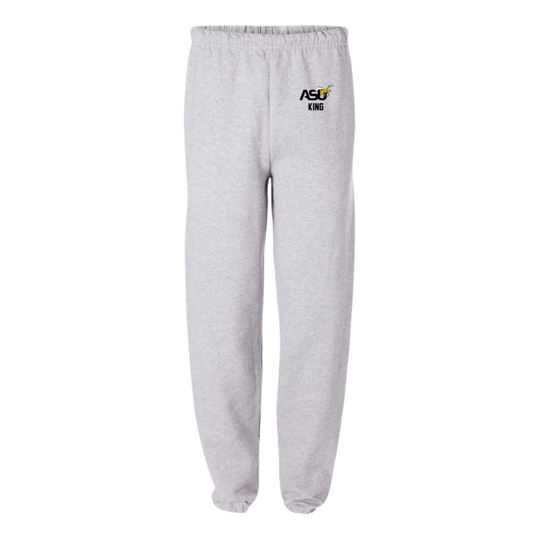 Alabama State University Football Light Gray Sweatpants - #66 Darrius King