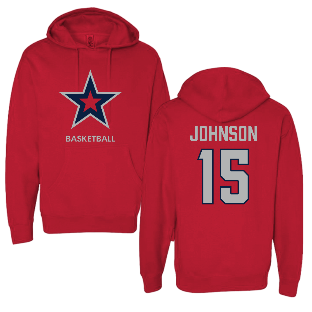 Robert Morris University Basketball (W) Red Mascot Hoodie - #15 Natalie Johnson