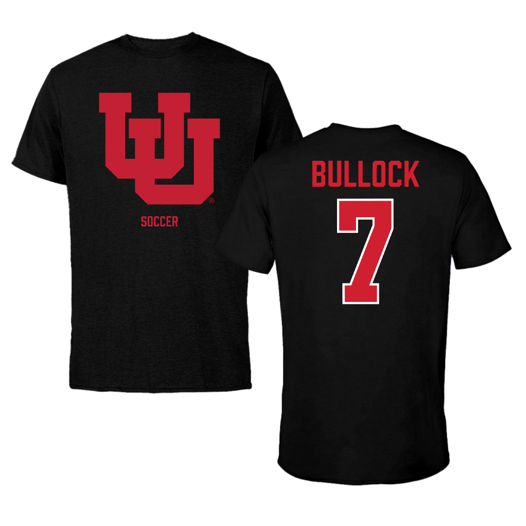 University of Utah Soccer (W) Black Performance Tee - #7 Kelly Bullock