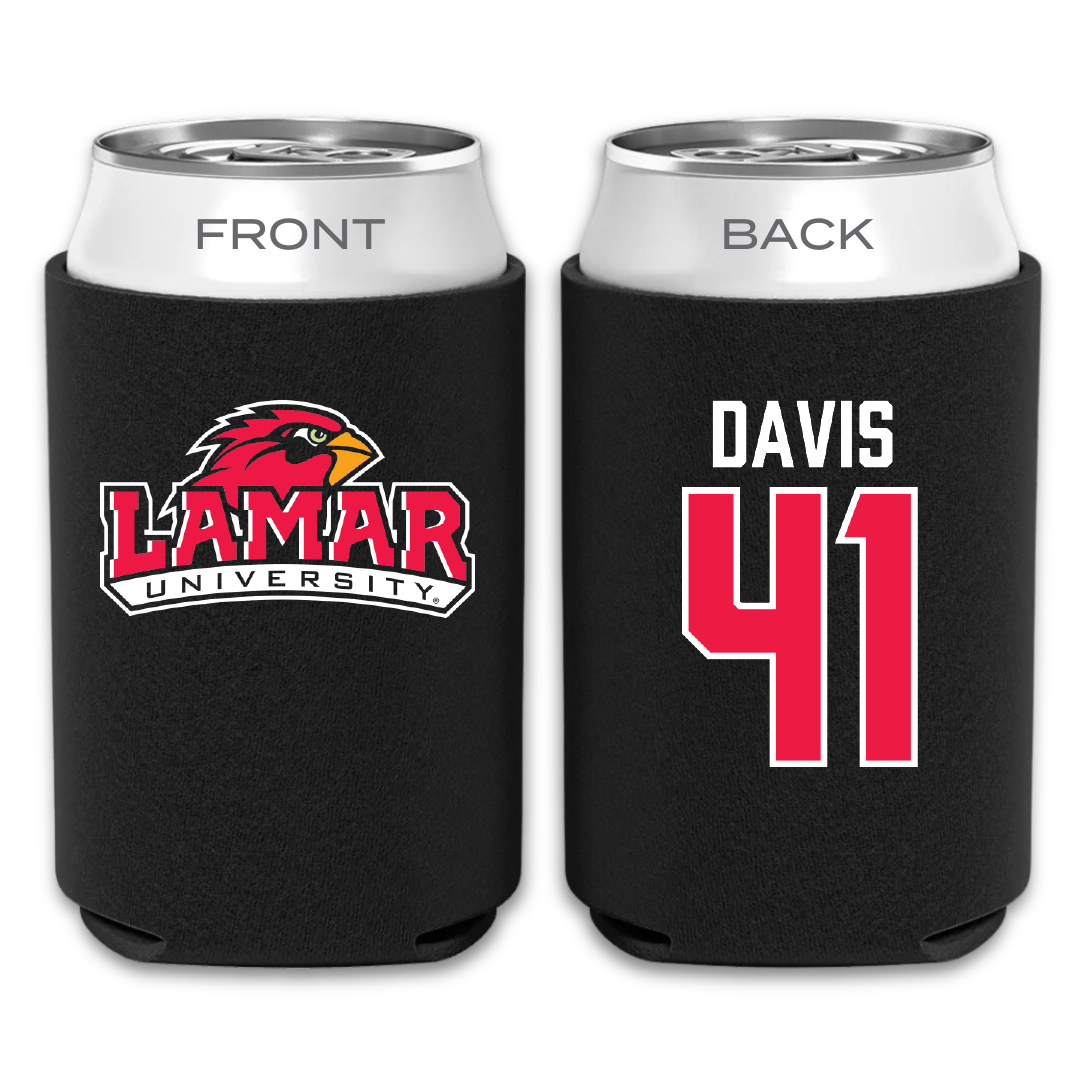 Lamar University Basketball Black Can Cooler - #41 Akasha Davis