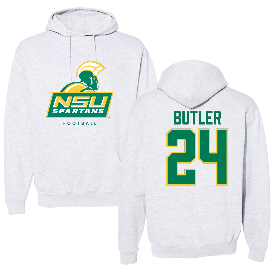 Norfolk State University Football Gray Hoodie - #24 Chris Butler