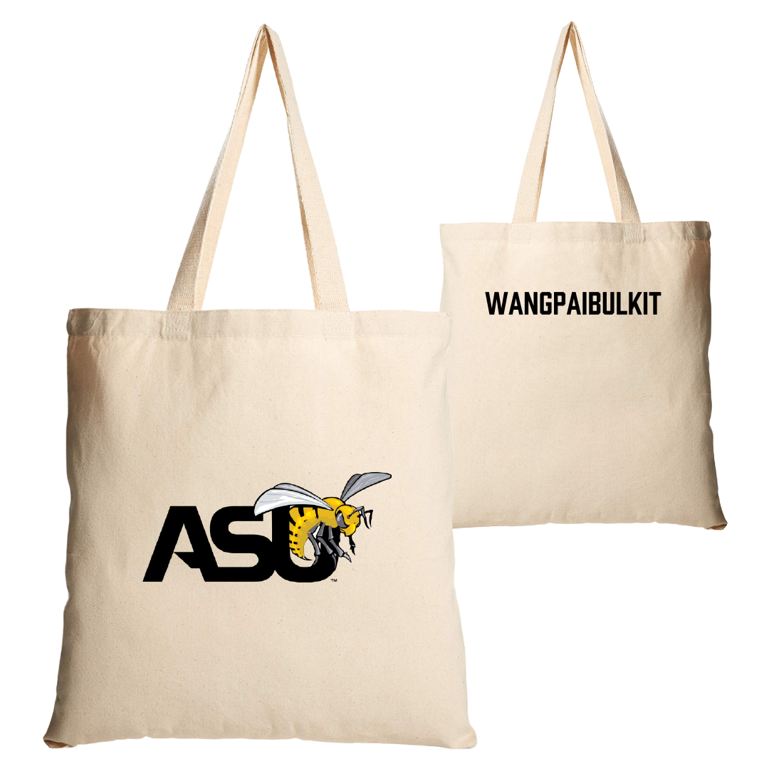 Alabama State University Golf Tan Canvas Tote Bag - Chotithuch Wangpaibulkit