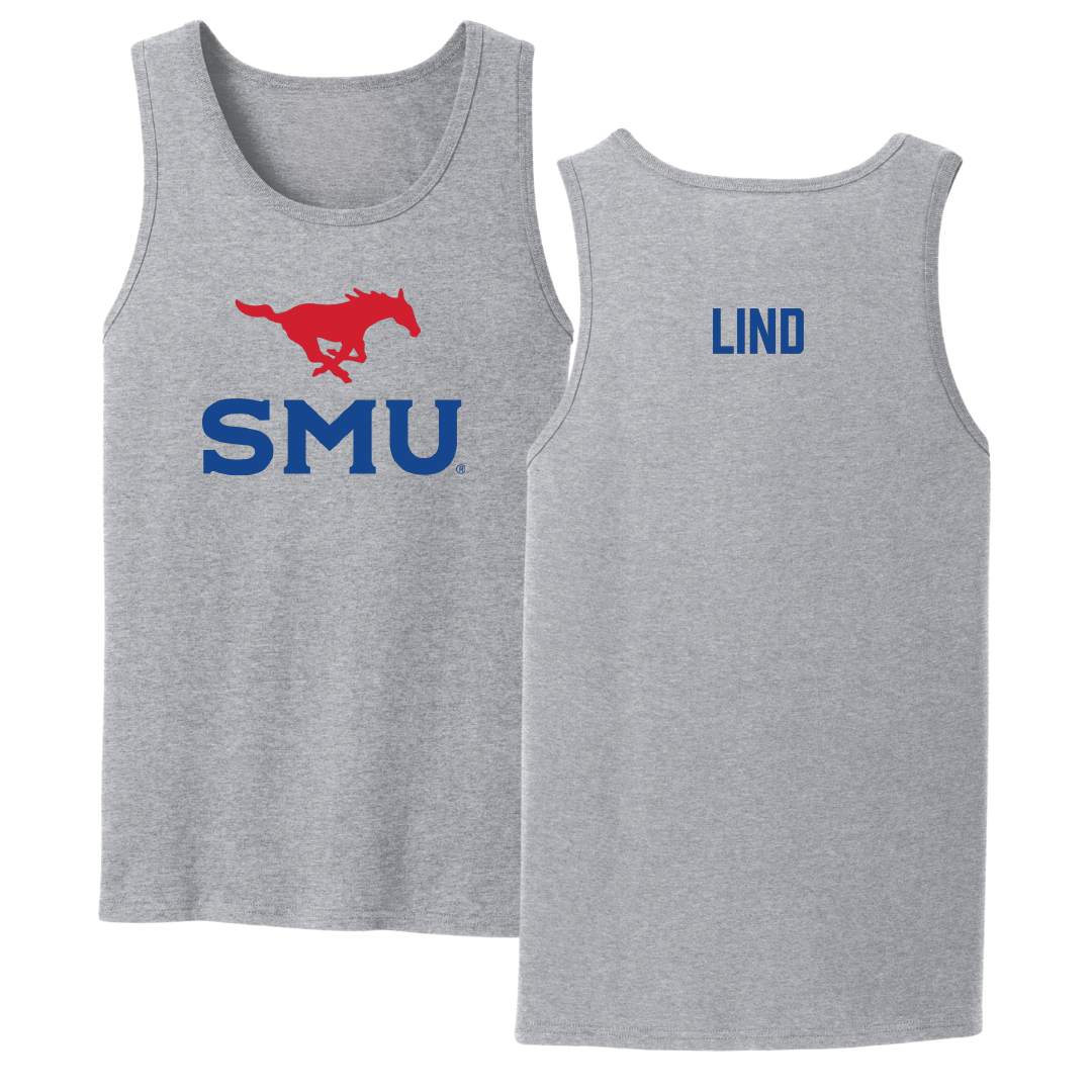 Southern Methodist University Swimming & Diving Sport Gray Tank Top - Olivia Lind