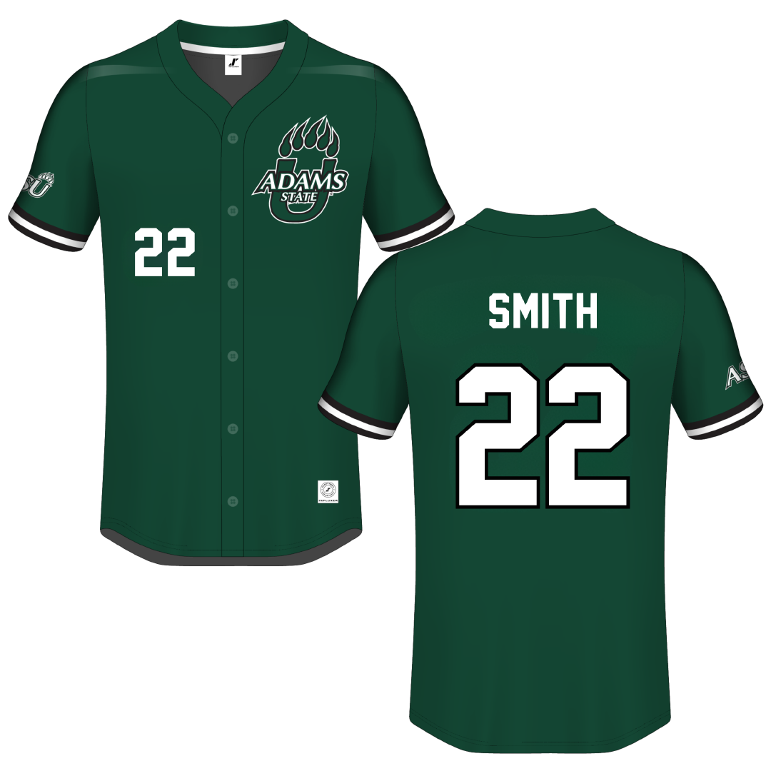 Adams State University Green Button-Down Jersey - #22 Tyler Smith