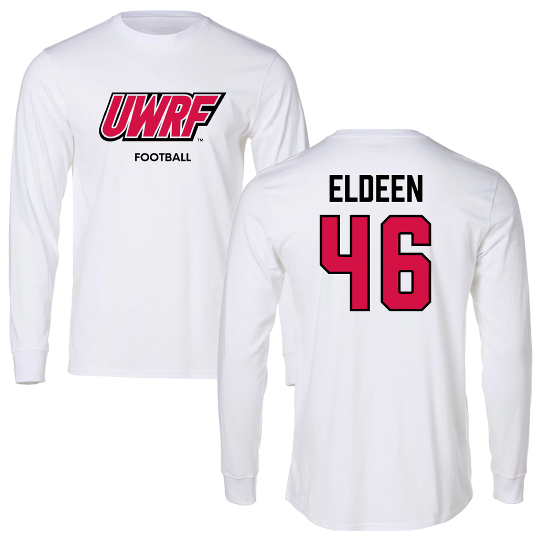 University of Wisconsin-River Falls Football White Performance Long Sleeve - #46 Austin Eldeen