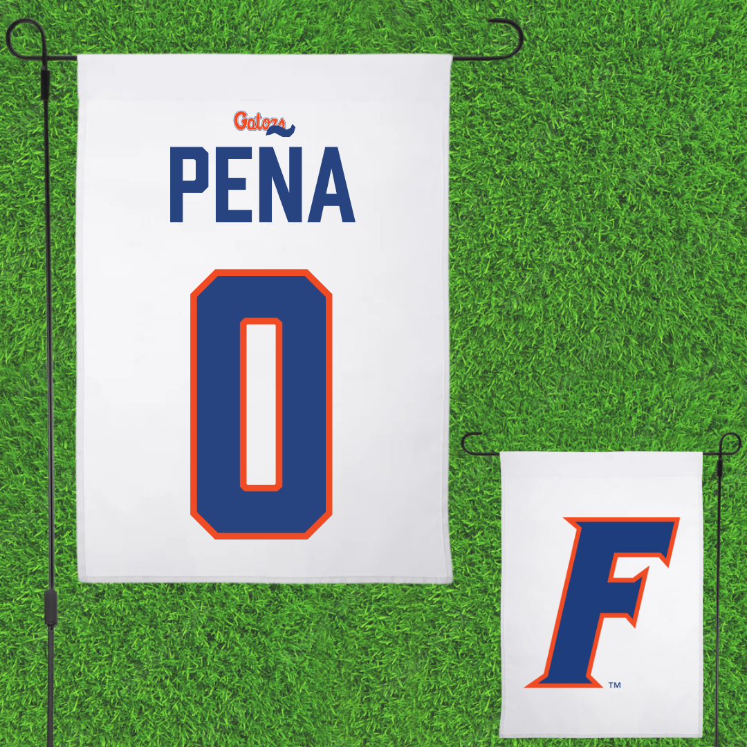University of Florida Soccer (W) White Garden Flag - #0 Paloma Peña