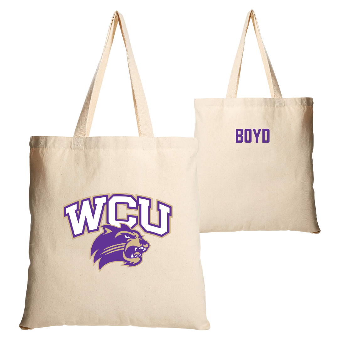 Western Carolina University TF and XC Tan Canvas Tote Bag - Imani Boyd