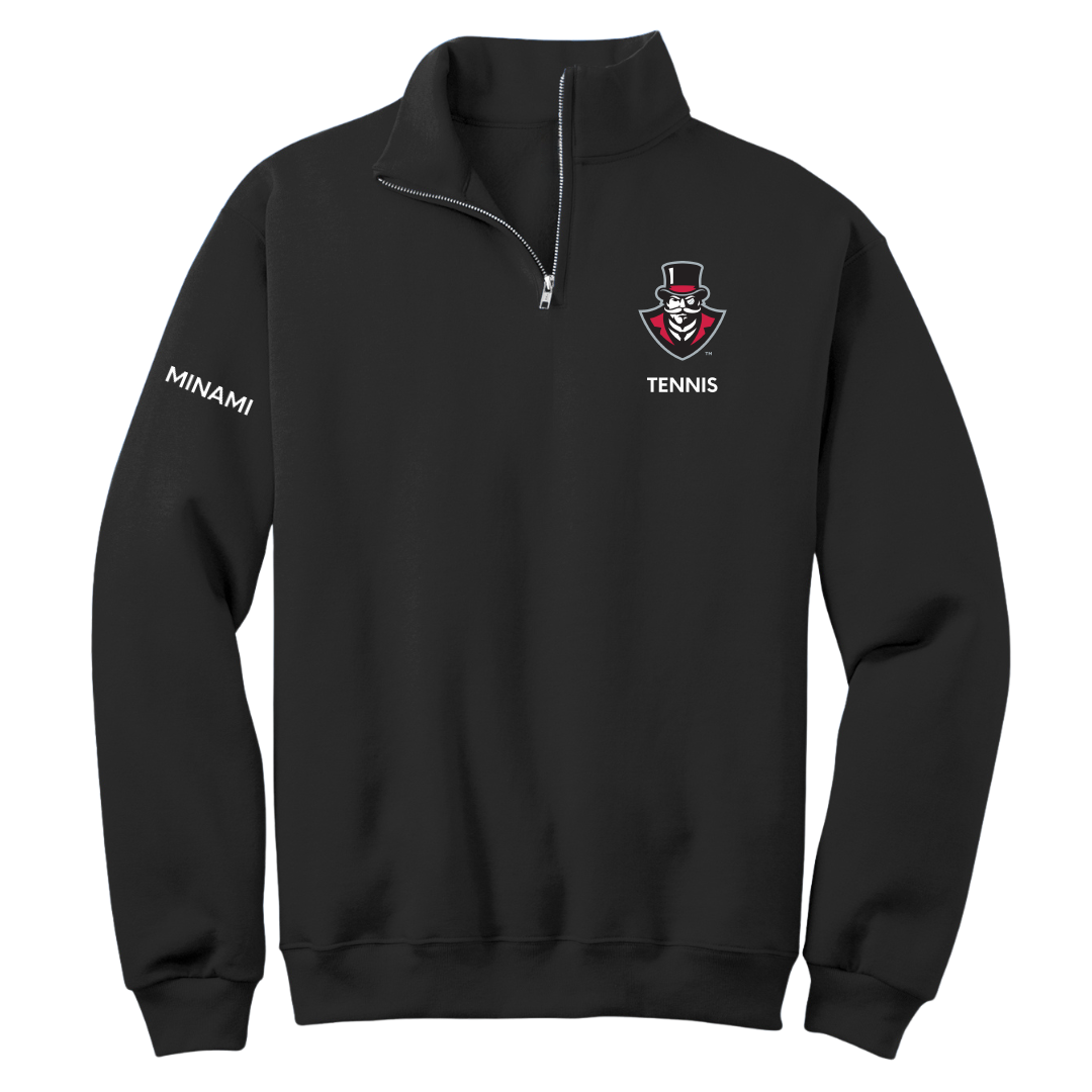 Austin Peay State University Tennis (M) Black Quarter-Zip - Sota Minami