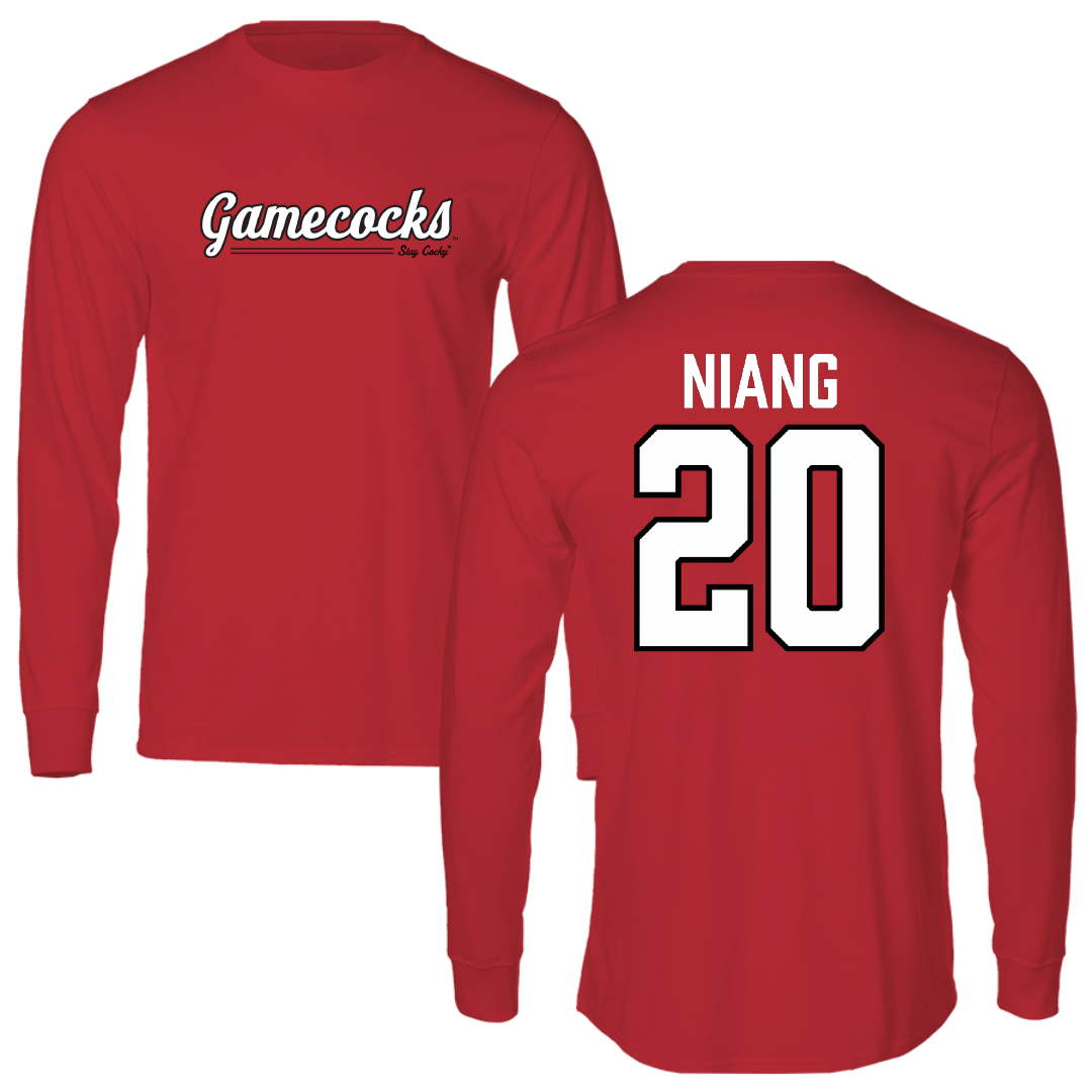 Jacksonville State University Basketball Red General Long Sleeve - #20 Gora Niang